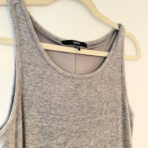 Quince Ribbed Midi Dress Medium Minimalist Bodycon - Picture 5 of 8